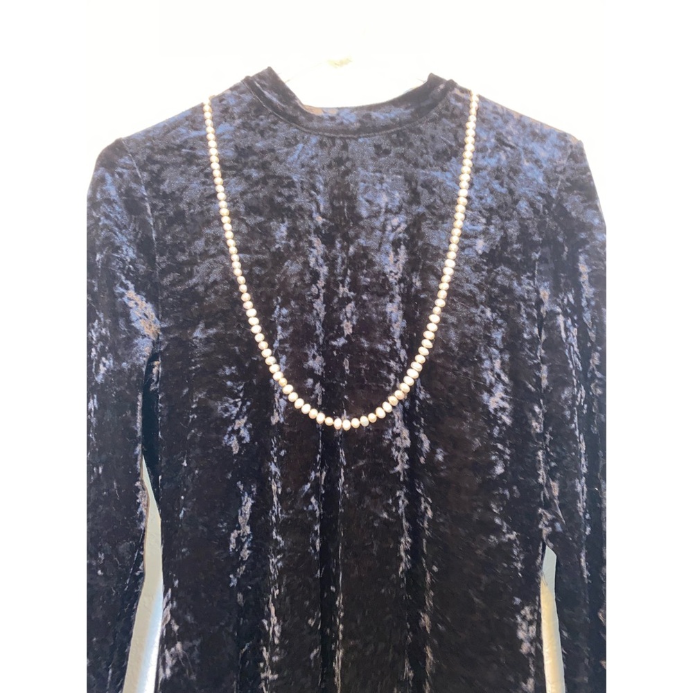 Vintage Hand Knotted Freshwater Pearl Necklace 36 inch Continuous Strand